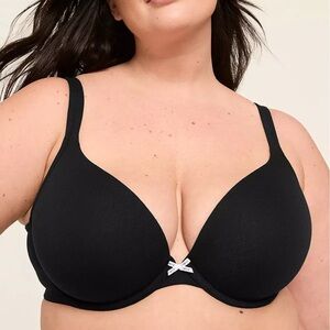 Cacique Black Underwire Bra with Bow Accent